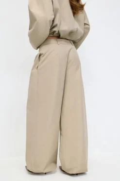 Wide balloon cotton trousers