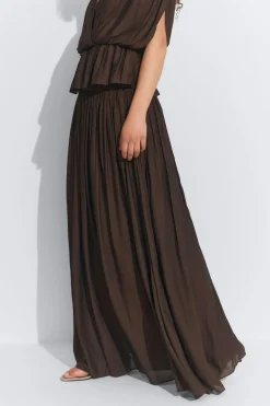 Wide maxi skirt