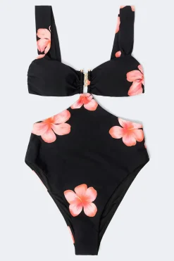 Wide strap swimsuit