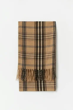 Woven plaid scarf