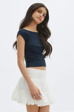 Y broderie anglais skirt