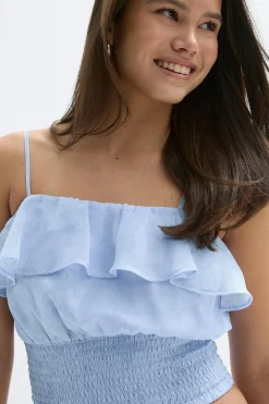 Y chiffon frill singlet