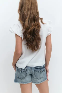 Y chunky denim shorts