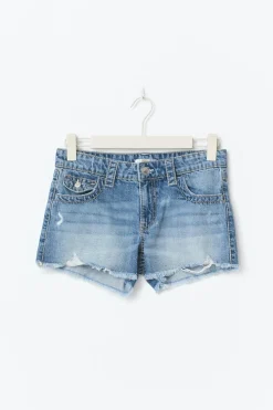 Y chunky denim shorts