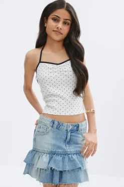 Y denimdoll frill skirt