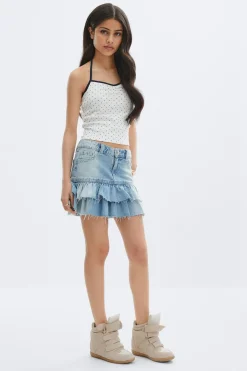 Y denimdoll frill skirt