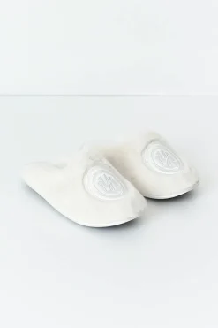Y faux fur slippers