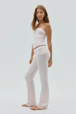 Y knitted folded down pants