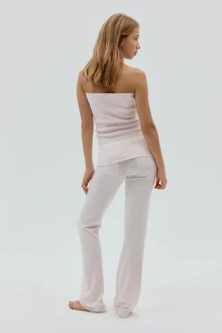 Y knitted folded down pants