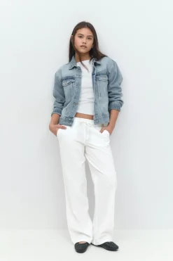 Y low linen blend trousers