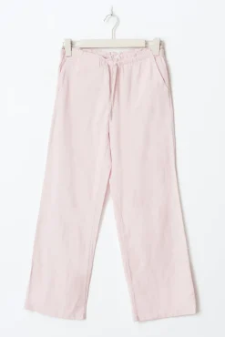 Y low linen blend trousers