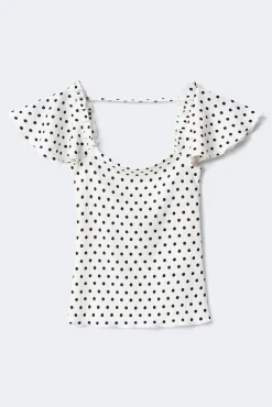 Y open back frill top
