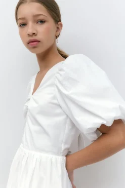 Y puff sleeve dress