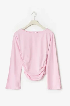 Y ruched long sleeve top