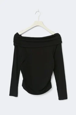Y ruched off shoulder top