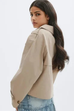 Y short trench jacket