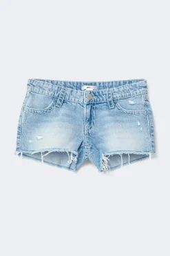 Y sparkle low denim shorts