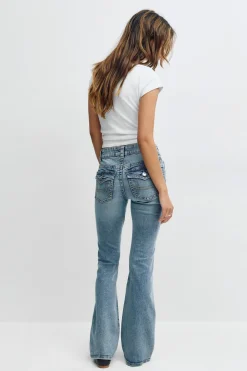 Y2k low twisted bootcut jeans